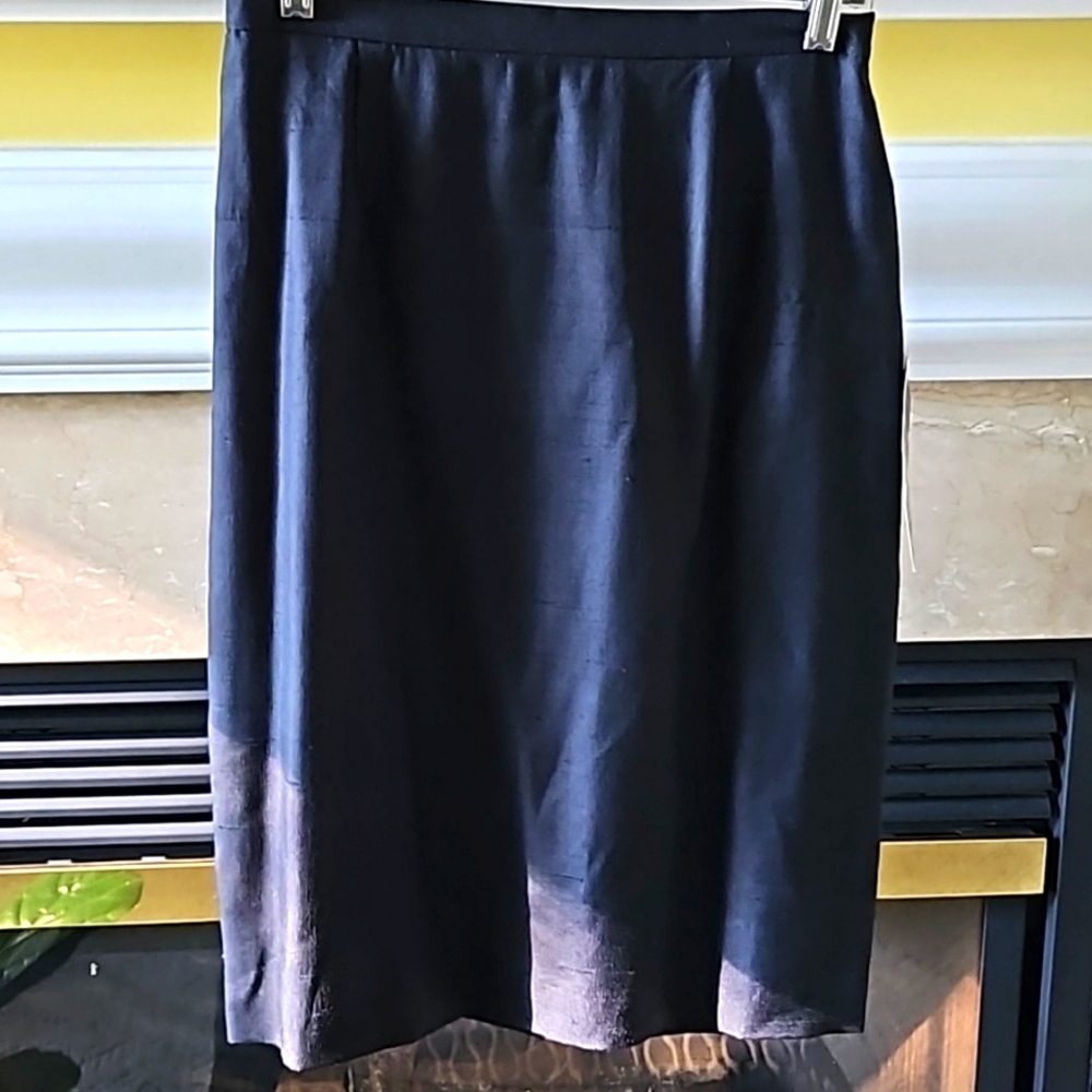 Straight Black Silk Skirt by Patrick NWT